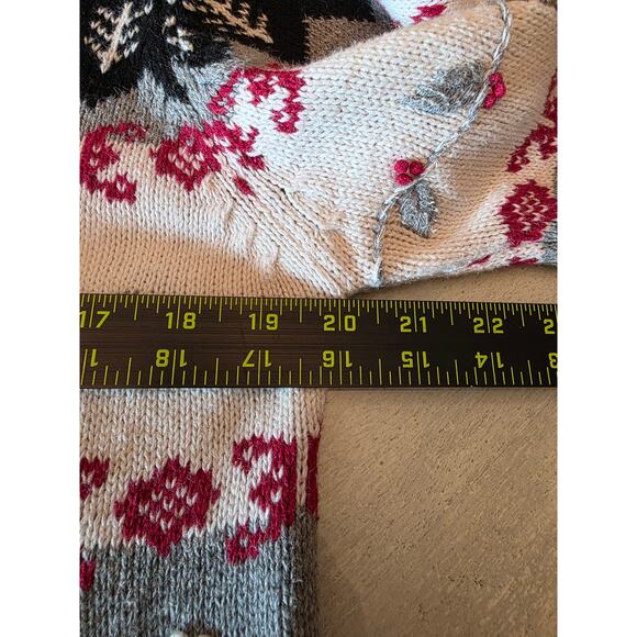 Dress Barn Women's Christmas Holiday Winter Cardigan Sweater SZ Large - Picture 5 of 6